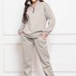 Comfy n' Cozy Half Zip Long Sleeve Sweatshirt and Pants Set