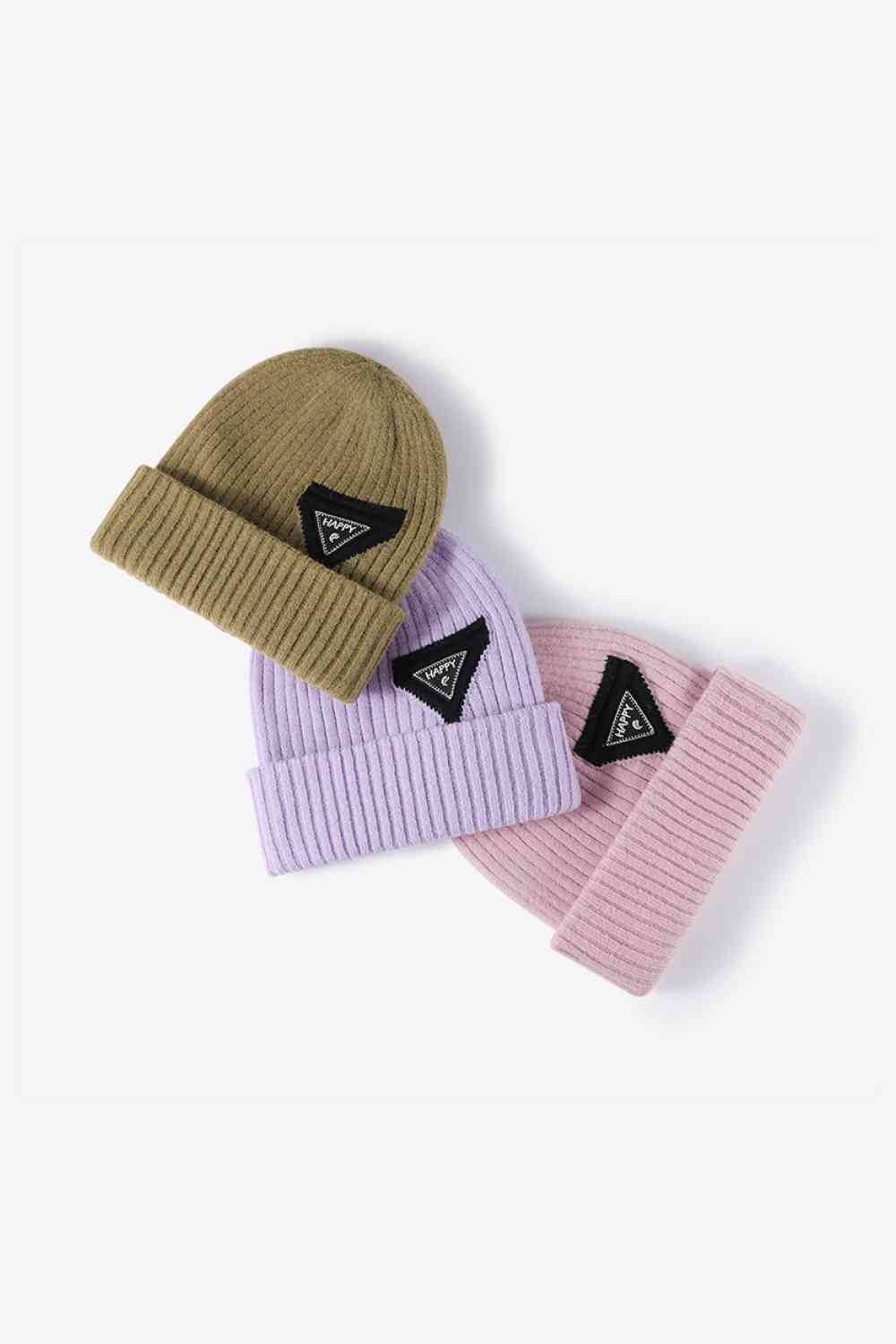 CHIC HATZ HAPPY Hat Contrast Beanie