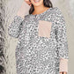 Plus Size Leopard Print Long Sleeve Sweatshirt