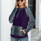 Leopard Raglan Sleeve Hoodie