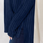 Basic Bae Full Size Ribbed Half Button Long Sleeve High-Low T-Shirt