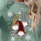 Christmas Winter Faceless Gnomes Graphic Drop Shoulder Sweatshirt