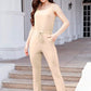 Drawstring Round Neck Sleeveless Jumpsuit