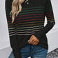Striped Round Neck Long Sleeve T-Shirt