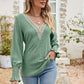 Pretty Purples Eyelet V-Neck Smocked Flounce Sleeve Blouse