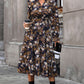 Floral Flounce Sleeve Tiered Dress