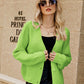 Dropped Shoulder Button Up Cardigan