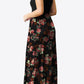 Full Size Printed Round Neck Short Sleeve Dress with Pockets