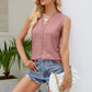 SUNSETNIGHTS Full Size Spliced Lace V-Neck Tank