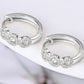 Moissanite 925 Sterling Silver Huggie Earrings | Length 0.64" Moissanite 0.07*6 Weight 0.1oz