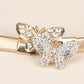 Women's Rhinestone Butterfly Elastic Metal Belt