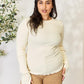 Culture Code Full Size Ribbed Round Neck Long Sleeve Top