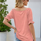 Full Size Short Flounce Sleeve Top