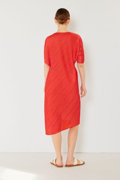 Marina West Swim Pleated Dolman Sleeve Dress *