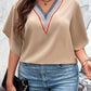 Plus Size V-Neck Flutter Sleeve Blouse