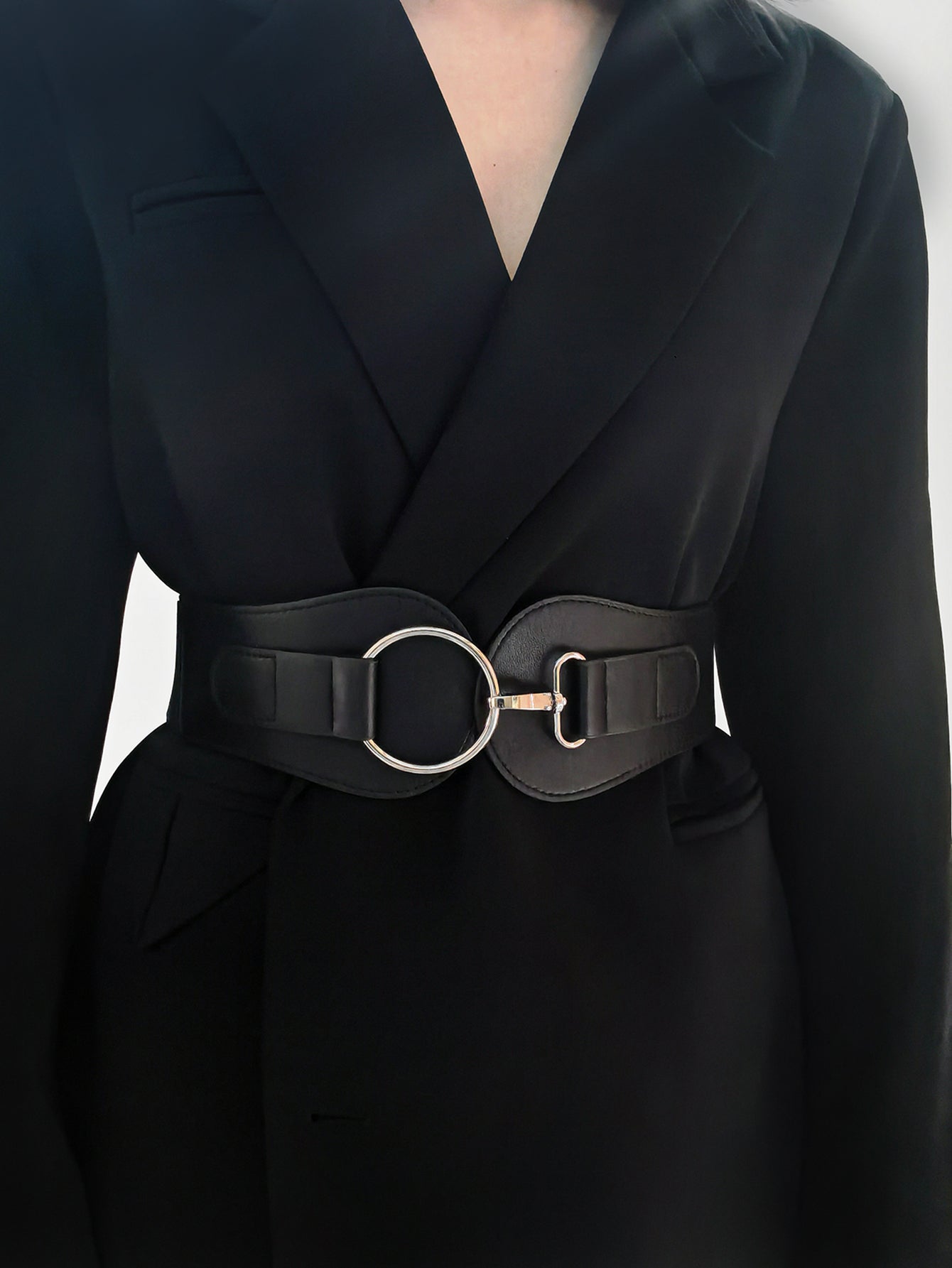 Jessica Anne Beauty PU Elastic Wide Belt