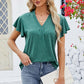V-Neck Flutter Sleeve T-Shirt