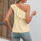 Full Size Eyelet One-Shoulder Tank