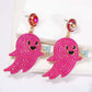 Ghost Shape Synthetic Pearl Dangle Earrings