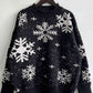 CHRISTMAS Snowflake Pattern Dropped Shoulder Sweater