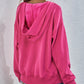 Malibu Dreams Dropped Shoulder Slit Hoodie