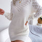 Women's Candida Openwork Boat Neck Sweater Dress