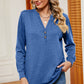 Notched Long Sleeve T-Shirt
