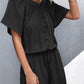 Women's Buttoned Gather Detail Romper