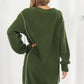 Avery Aria Contrast V-Neck Sweater Dress
