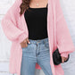 Open Front Dropped Shoulder Longline Cardigan