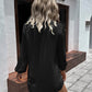 Notched Neck Balloon Sleeve Shirt