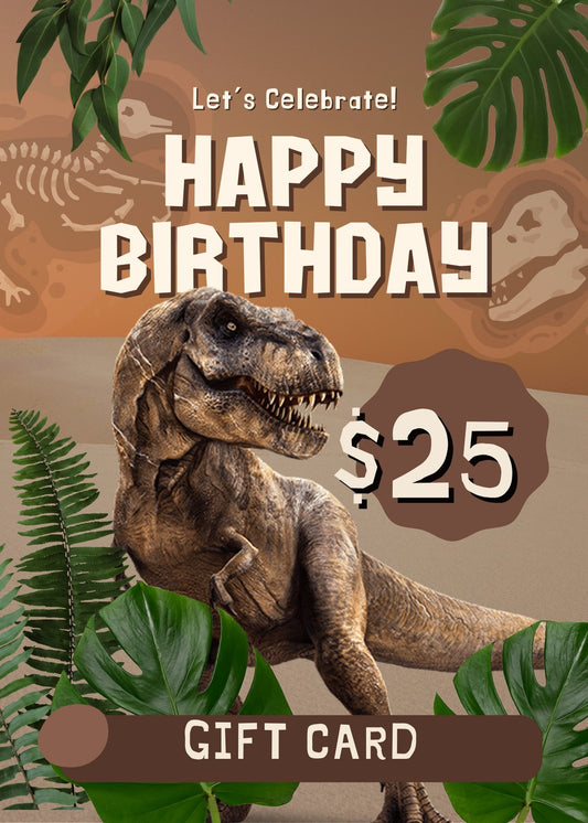 Dinosaur Birthday Gift Card