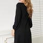 Double Take Full Size Scoop Neck Empire Waist Long Sleeve Magic Dress