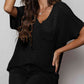 V-Neck Slit High-Low Knit Top