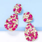 Teardrop Shape Zinc Alloy Dangle Earrings