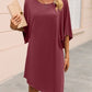 Round Neck Three-Quarter Sleeve Tee Dress