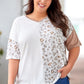Plus Size Leopard V-Neck T-Shirt