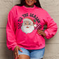 Simply Love Full Size Santa Graphic Long Sleeve CHRISTMAS Sweatshirt
