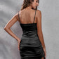 Women's TrulyMe Ruched Cowl Neck Spaghetti Strap Dress