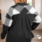 Plus Size Plaid Snap Down Jacket with Pockets