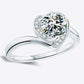 1 Carat Moissanite Heart Ring