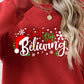 CHRISTMAS THEMED Letter Graphic Long Sleeve Sweatshirt