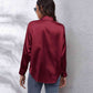 Collared Neck Buttoned Long Sleeve Shirt