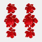 Flower Shape Zinc Alloy Dangle Earrings
