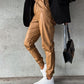 Smocked High Waist Pants with Pockets