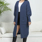 Open Front Dropped Shoulder Cardigan