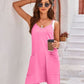 Spaghetti Strap Romper with Pockets