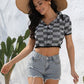 Plaid Button Up Short Sleeve Cardigan