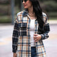 Plaid Dropped Shoulder Shacket