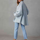 Full Size Dropped Shoulder Raw Hem Jacket
